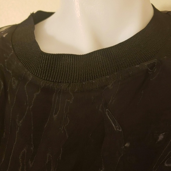 Zara Basic black organza sweatshirt - Picture 3 of 6